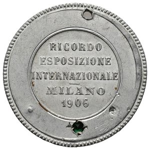 reverse: Medaglia Expo Milano 1906 Con pietre incastonate