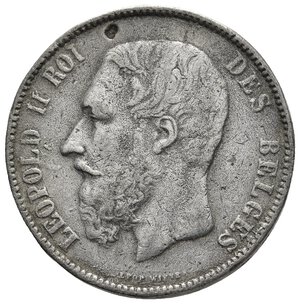 reverse: FALSO EPOCA   BELGIO - Leopoldo II  5 Francs  