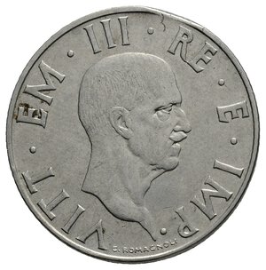 reverse: Vittorio Emanuele III- 2 lire impero 1940 Tondello Tranciato  