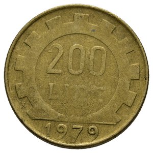 reverse: 200 Lire 1979 - ERRORE Testa Pelata 