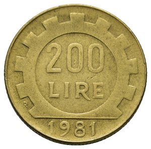 reverse: 200 Lire 1981 COLLO A PUNTA 