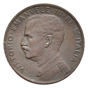 reverse: Vittorio Emanuele III  RARISSIMA 1 Centesimo Prora 1915 4 MANI (Ribattuta) 