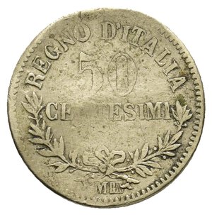 obverse: FALSO EPOCA - Vittorio Emanuele II 50 Centesimi 1863 