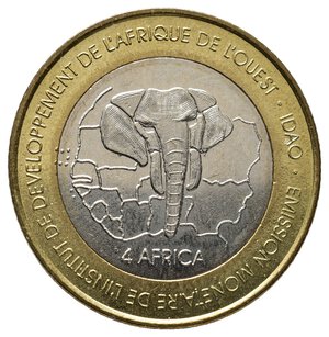 obverse: OVEST AFRICA - Burkina Faso - 4 Africa bimetallico  2003  
