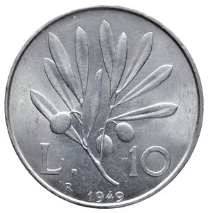 obverse: 10 Lire Pegaso 1949 QFDC