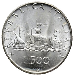 obverse: 500 Lire Caravelle argento 1966 FDC  