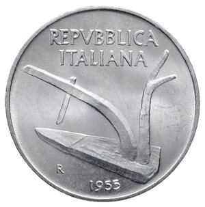 reverse: 10 Lire  1955 FDC