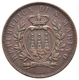 reverse: SAN MARINO  10 Centesimi 1894 