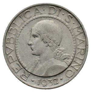 reverse: SAN MARINO 5 Lire argento 1932 