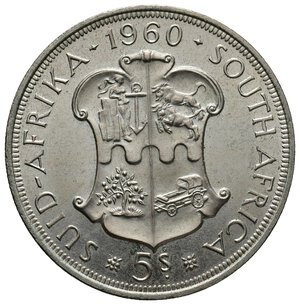 reverse: SUD AFRICA - 5 Shillings argento 1960 