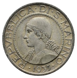 obverse: SAN MARINO 5 Lire argento 1935