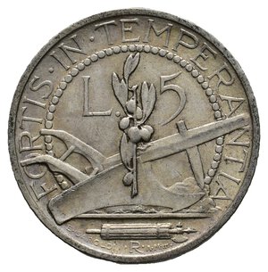 reverse: SAN MARINO 5 Lire argento 1935