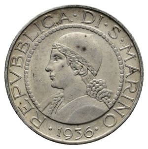 obverse: SAN MARINO 5 Lire argento 1936