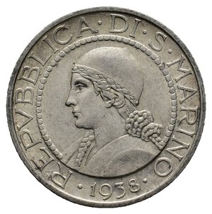 obverse: SAN MARINO 5 Lire argento 1938