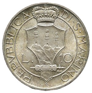 obverse: SAN MARINO 10 Lire argento 1932  FDC ECCELSA