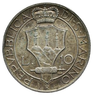 obverse: SAN MARINO 10 Lire argento 1936