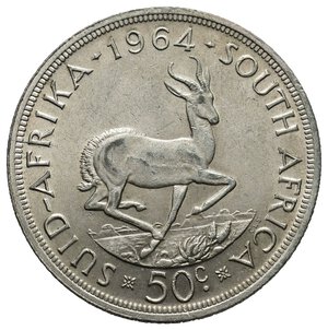 obverse: SUD AFRICA - 50 Cents argento 1964