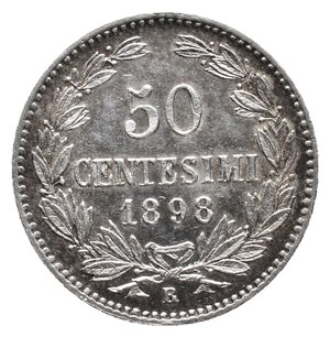 obverse: SAN MARINO 50 Centesimi argento 1898 