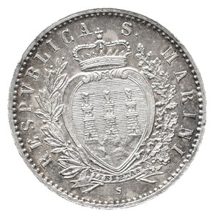 reverse: SAN MARINO 50 Centesimi argento 1898 