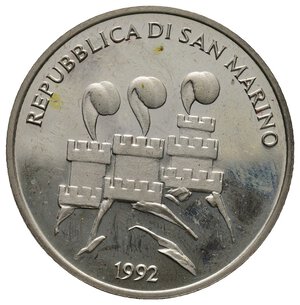 reverse: SAN MARINO 1000 Lire argento 1992 Olimpiadi Proof 