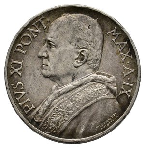 reverse: VATICANO - Pio XI - 5 Lire argento 1930 