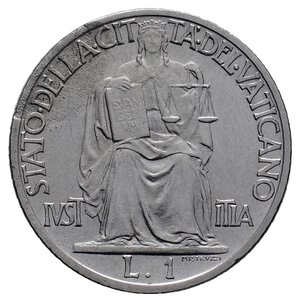 obverse: VATICANO - Pio XII 1 Lira 1945 RARA  