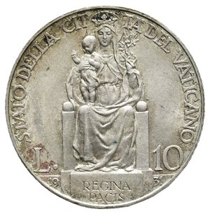obverse: VATICANO Pio XI  10 Lire argento 1931 ALTA CONSERVAZIONE