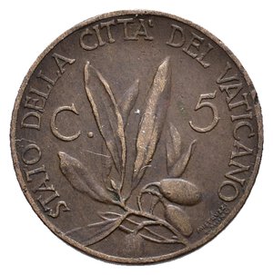 obverse: VATICANO Pio XI 5 centesimi 1930 