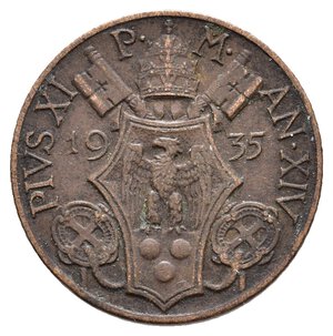 reverse: VATICANO Pio XI 10 centesimi 1935 