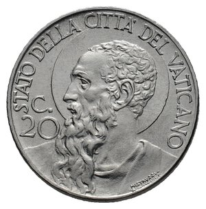 obverse: VATICANO Pio XII 20 centesimi 1941