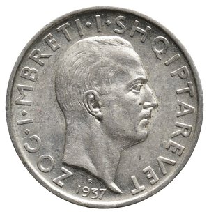 reverse: ALBANIA 1 Frang ar 1937