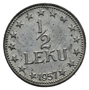 obverse: ALBANIA 1/2  leku 1957 