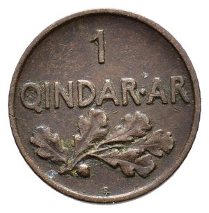 obverse: ALBANIA 1 Qindar ar 1935 