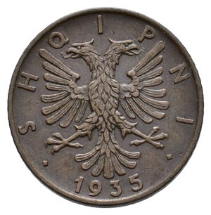 reverse: ALBANIA 2 Qindar ar 1935 