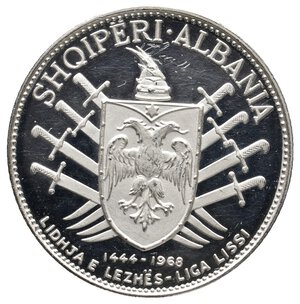 reverse: ALBANIA 5 Leke argento 1968 PROOF  