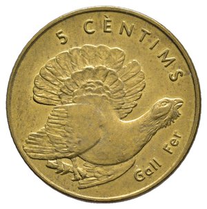 obverse:  ANDORRA 5 Centims 2002