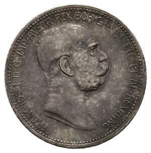 reverse: AUSTRIA -  Francesco Giuseppe 1 Corona argento1908 Anniversario