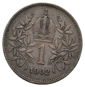 obverse: AUSTRIA -  Francesco Giuseppe 1 Corona argento 1902