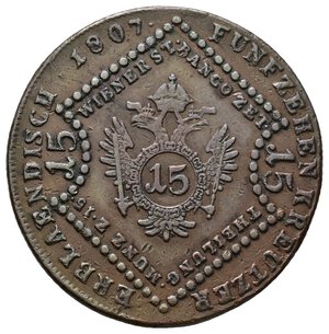 obverse: AUSTRIA 15 Kreuzer 1807 A 