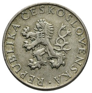 reverse: CECOSLOVACCHIA - 10 Korun argento 1955 