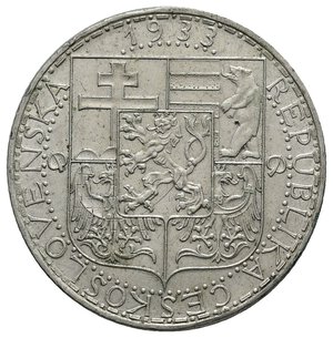 reverse: CECOSLOVACCHIA - 20 Korun argento 1933 