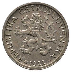 reverse: CECOSLOVACCHIA 1 Korun 1922 