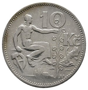 obverse: CECOSLOVACCHIA 10 Korun argento 1931