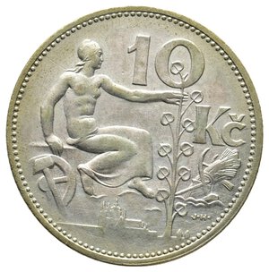 obverse: CECOSLOVACCHIA 10 Korun argento 1932 Lotto yur