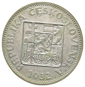 reverse: CECOSLOVACCHIA 10 Korun argento 1932 Lotto yur