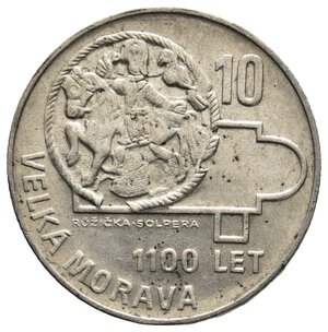 obverse: CECOSLOVACCHIA 10 Korun argento 1966 lotto yur