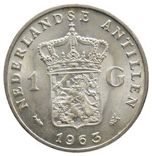obverse: ANTILLE OLANDESI 1 Gulden argento 1963 