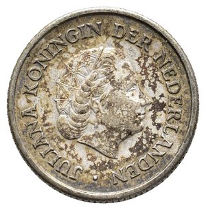 reverse: ANTILLE OLANDESI 1 Quarto gulden argento 1957