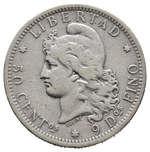 reverse: ARGENTINA - 50 Centavos argento 1883 