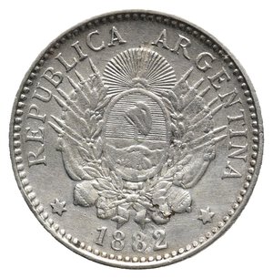 obverse: ARGENTINA 10 Centavos argento 1882